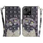 For Xiaomi Redmi 10A 3D Colored Horizontal Flip Leather Phone Case(Hug Cat) - 1