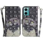 For Xiaomi Redmi Note 11E / Redmi 10 5G 3D Colored Horizontal Flip Leather Phone Case(Hug Cat) - 1