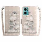 For Xiaomi Redmi Note 11E / Redmi 10 5G 3D Colored Horizontal Flip Leather Phone Case(Squirrels) - 1