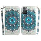 For Xiaomi Redmi 10 / 10 Prime 3D Colored Horizontal Flip Leather Phone Case(Peacock Wreath) - 1