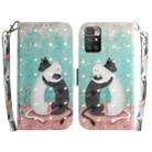 For Xiaomi Redmi 10 / 10 Prime 3D Colored Horizontal Flip Leather Phone Case(Black White Cat) - 1