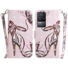 For Xiaomi Redmi K50 / 50 Pro 3D Colored Horizontal Flip Leather Phone Case(Butterfly High-heeled) - 1