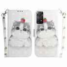For Xiaomi Redmi Note 11 Pro 5G / 4G Foreign 3D Colored Horizontal Flip Leather Phone Case(Cute Cat) - 1
