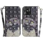 For Xiaomi Redmi 10C 3D Colored Horizontal Flip Leather Phone Case(Hug Cat) - 1