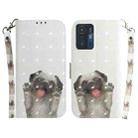 For Xiaomi 11T / 11T Pro 3D Colored Horizontal Flip Leather Phone Case(Pug) - 1