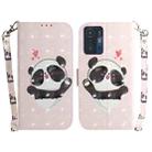 For Xiaomi 11T / 11T Pro 3D Colored Horizontal Flip Leather Phone Case(Heart Panda) - 1