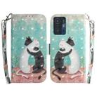 For Xiaomi 11T / 11T Pro 3D Colored Horizontal Flip Leather Phone Case(Black White Cat) - 1