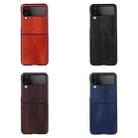 For Samsung Galaxy Z Flip4 Yellow Cow Texture PU Phone Case(Black) - 4