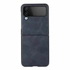 For Samsung Galaxy Z Flip4 Cowhide Texture PU Phone Case(Blue) - 1