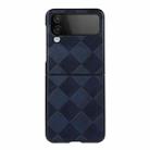 For Samsung Galaxy Z Flip4 Weave Plaid PU Phone Case(Blue) - 1