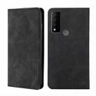 For TCL 30 V 5G-T781S Skin Feel Magnetic Horizontal Flip Leather Phone Case(Black) - 1