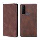 For TCL 30 V 5G-T781S Skin Feel Magnetic Horizontal Flip Leather Phone Case(Dark Brown) - 1