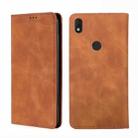 For Alcatel Axel / Lumos Skin Feel Magnetic Horizontal Flip Leather Phone Case(Light Brown) - 1