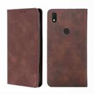 For Alcatel Axel / Lumos Skin Feel Magnetic Horizontal Flip Leather Phone Case(Dark Brown) - 1