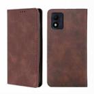 For Alcatel 1B 2022 Skin Feel Magnetic Horizontal Flip Leather Phone Case(Dark Brown) - 1