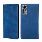 For Infinix Hot 11S-X6812 Skin Feel Magnetic Horizontal Flip Leather Phone Case(Blue) - 1