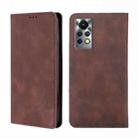 For Infinix Hot 11S-X6812 Skin Feel Magnetic Horizontal Flip Leather Phone Case(Dark Brown) - 1