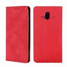 For Fujitsu Arrows F-52B Skin Feel Magnetic Horizontal Flip Leather Phone Case(Red) - 1