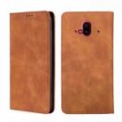 For Fujitsu Arrows F-52B Skin Feel Magnetic Horizontal Flip Leather Phone Case(Light Brown) - 1