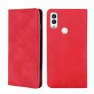 For Kyocera Android One S9-KC S304 / Digno Sanga Edition Skin Feel Magnetic Horizontal Flip Leather Phone Case(Red) - 1