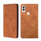 For Kyocera Android One S9-KC S304 / Digno Sanga Edition Skin Feel Magnetic Horizontal Flip Leather Phone Case(Light Brown) - 1