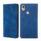 For Kyocera KY-51B Skin Feel Magnetic Horizontal Flip Leather Phone Case(Blue) - 1