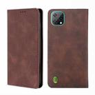 For Blackview A55 Skin Feel Magnetic Horizontal Flip Leather Phone Case(Dark Brown) - 1