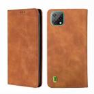 For Blackview A55 Pro Skin Feel Magnetic Horizontal Flip Leather Phone Case(Light Brown) - 1