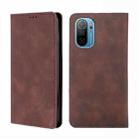 For Ulefone Note 13P Skin Feel Magnetic Horizontal Flip Leather Phone Case(Dark Brown) - 1