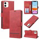 For iPhone 12 mini Classic Wallet Flip Leather Phone Case (Red) - 1