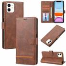 For iPhone 12 mini Classic Wallet Flip Leather Phone Case (Brown) - 1