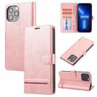 For iPhone 12 / 12 Pro Classic Wallet Flip Leather Phone Case(Pink) - 1