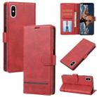 For iPhone X / XS Classic Wallet Flip Leather Phone Case(Red) - 1