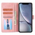 For iPhone XR Classic Wallet Flip Leather Phone Case(Pink) - 4