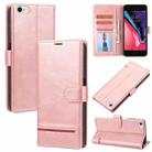 For iPhone SE 2022 / SE 2020 / 8 / 7 Classic Wallet Flip Leather Phone Case(Pink) - 1