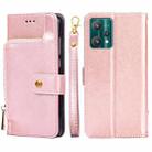 For OPPO Realme 9 Pro Zipper Bag Leather Phone Case(Rose Gold) - 1