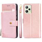 For OPPO Realme C35 Zipper Bag Leather Phone Case(Rose Gold) - 1