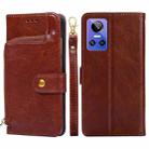 For OPPO Realme GT Neo 3 Zipper Bag Leather Phone Case(Brown) - 1