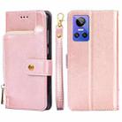 For OPPO Realme GT Neo 3 Zipper Bag Leather Phone Case(Rose Gold) - 1