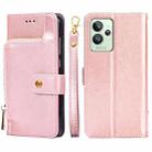 For OPPO Realme GT2 Pro Zipper Bag Leather Phone Case(Rose Gold) - 1