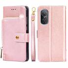 For Huawei nova 9 SE 4G Zipper Bag Leather Phone Case(Rose Gold) - 1