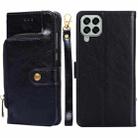 For Samsung Galaxy M33 5G Zipper Bag Leather Phone Case(Black) - 1