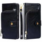For ZTE Tempo X Zipper Bag Leather Phone Case(Black) - 1
