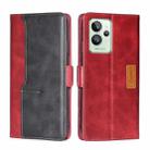 For OPPO Realme GT2 Pro Contrast Color Side Buckle Leather Phone Case(Red + Black) - 1