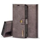 For Galaxy A51 DG.MING Crazy Horse Texture Flip Detachable Magnetic Leather Case with Holder & Card Slots & Wallet(Grey) - 1