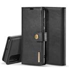 For Galaxy A71 DG.MING Crazy Horse Texture Flip Detachable Magnetic Leather Case with Holder & Card Slots & Wallet(Black) - 1