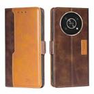 For Honor X30 Contrast Color Side Buckle Leather Phone Case(Dark Brown + Gold) - 1