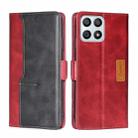 For Honor X30i Contrast Color Side Buckle Leather Phone Case(Red + Black) - 1