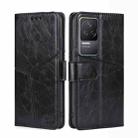 For Xiaomi Redmi K50 / K50 Pro Geometric Stitching Horizontal Flip Leather Phone Case(Black) - 1