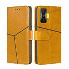 For Xiaomi Redmi K50 Gaming / Poco F4 GT Geometric Stitching Horizontal Flip Leather Phone Case(Yellow) - 1